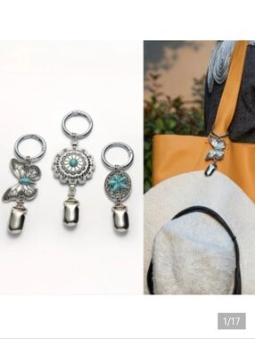 🆕️👒🤠 WESTERN STLYE TURQUOISE HAT CLIPS🤠👒